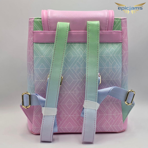 Loungefly Wicked Glinda Elphaba Iridescent Ombré Icons Mini Backpack Bag New - Picture 6 of 9